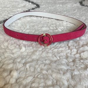 Pink Leather Belt